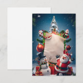 Blank Christmas Invitation Kaart (Voorkant / Achterkant)