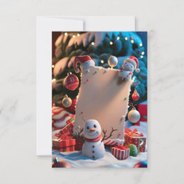 Blank Christmas Invitation Kaart