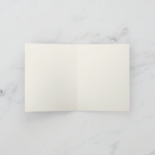 Blank Classic Floral Christmas Botanical Scalloped Feestdagen Kaart (Binnen)