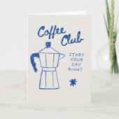 Blank coffee themed card kaart (Voorkant)