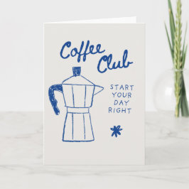 Blank coffee themed card kaart