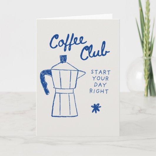 Blank coffee themed card kaart (Voorkant)