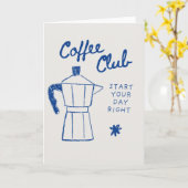 Blank coffee themed card kaart (Gele Bloem)