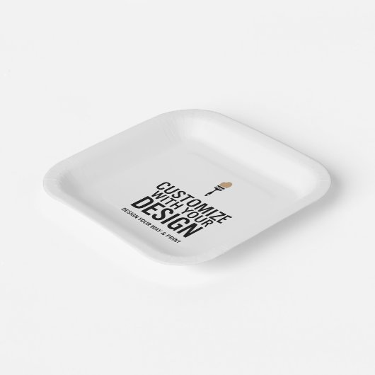 Blank Company Branded Custom Personalized  Papieren Bordje (Gebogen)