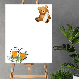 Blank Creëer Je eigen A Baby is Brewing Theme Poster