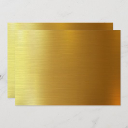 BLANK CREËER JE EIGEN GOUDEN UITNODIGING (Voorkant / Achterkant)