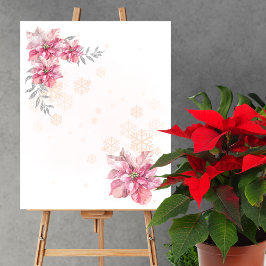 Blank Creëer Je Eigen Kleine Sneeuwvlok Poinsettia Poster