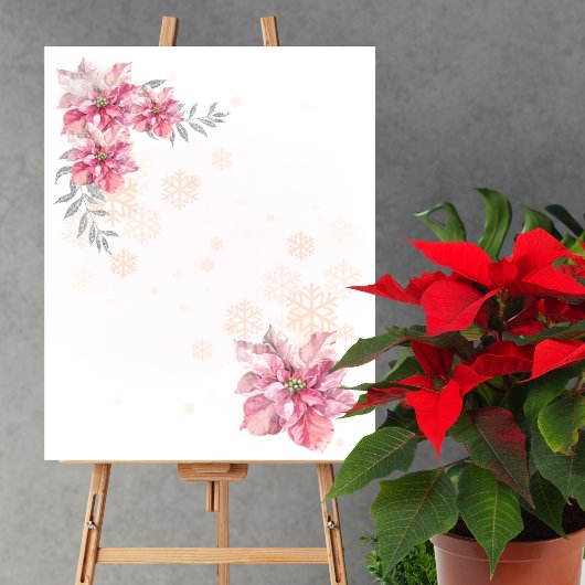 Blank Creëer Je Eigen Kleine Sneeuwvlok Poinsettia Poster
