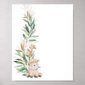 Blank Creëer Je eigen lief klein lamsgroen Poster (Voorkant)