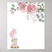 Blank Creëer Je eigen lieve kleine lamsroze rozen Poster (Voorkant)