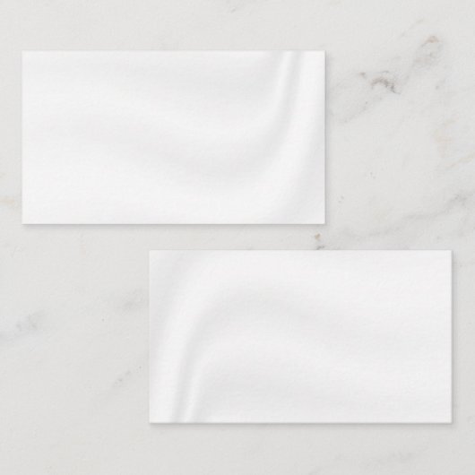 BLANK CREËER JE EIGEN WITTE SATIJN VISITEKAARTJE (Voorkant / Achterkant)