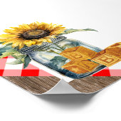 Blank Creëer Uw Eigen BBQ Baby shower Rood Plaid Poster (Hoek)