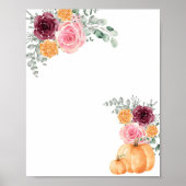 Blank Creëer Uw Eigen Herfst pompoen bordeaux roze Poster (Voorkant)