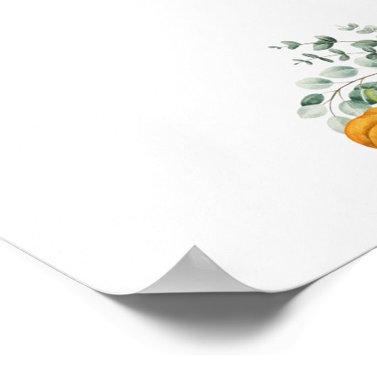 Blank Creëer Uw Eigen Herfst pompoen groen Poster (Hoek)