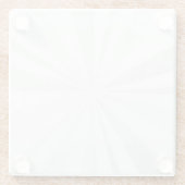 Blank - Creëer uw eigen persoonlijke wensen Glazen Onderzetter (Achterkant)