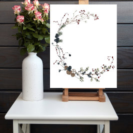 Blank Creëer Uw Eigen winterberry rustieke boho Poster