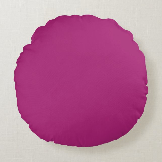 Blank Creëer Your Own - Deep Pink Rond Kussen (Voorkant)