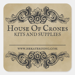 Blank Crystal Herb Spell Supply Zakelijke labels