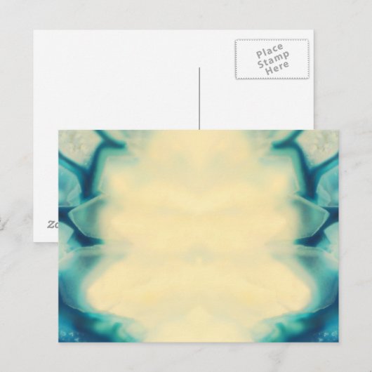 Blank Custom Elegant Jewel Blue Save the Date Aankondigingskaart (Voorkant / Achterkant)