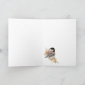 Blank Custom Name Birthday Chickadee Bird Nature Kaart (Binnen)