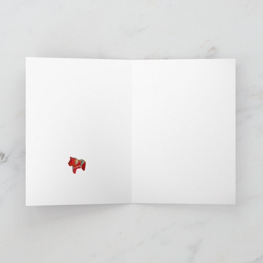 Blank Dala Horse Kaart (Binnen)