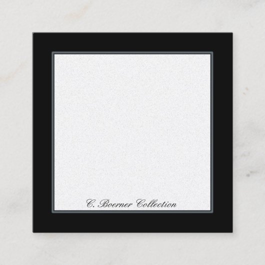 Blank Display Cards for Collections  Vierkante Visitekaartje (Voorkant)