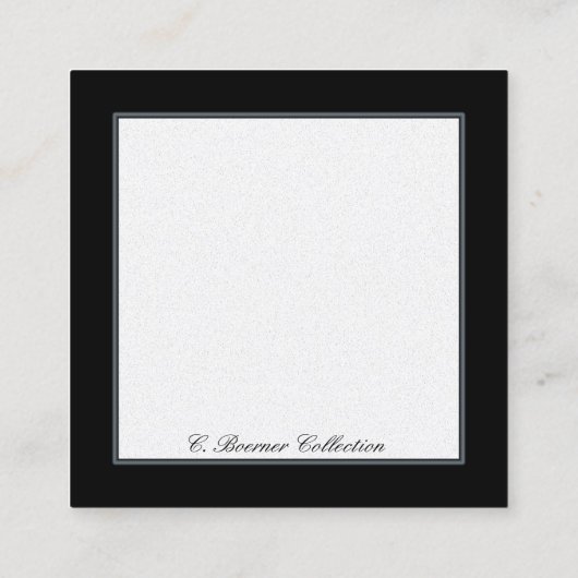 Blank Display Cards for Collections  Vierkante Visitekaartje (Achterkant)