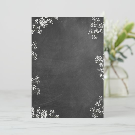 Blank DIY Creëer Your Own Baby's Breath Chalkboard Kaart (Staand voorkant)