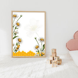 Blank DIY Mama om honingbij honingraat thema Poster