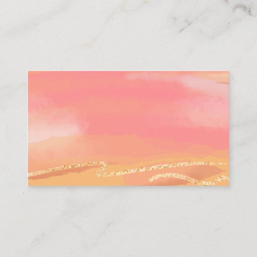 Blank DIY Waterverf Perzik Roze Tuin Blooms Informatiekaartje (Achterkant)