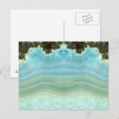 Blank Elegant Crystal Blue Save The Date Party Aankondigingskaart (Voorkant / Achterkant)