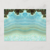 Blank Elegant Crystal Blue Save The Date Party Aankondigingskaart (Voorkant)