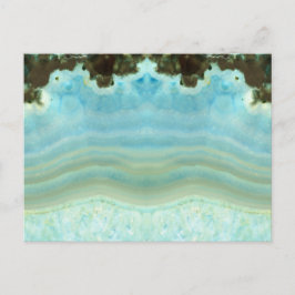 Blank Elegant Crystal Blue Save The Date Party Aankondigingskaart