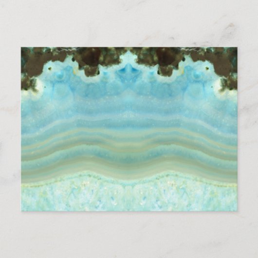 Blank Elegant Crystal Blue Save The Date Party Aankondigingskaart (Voorkant)