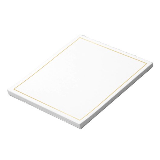 Blank Elegant Gold Notitieblok (Linkerzijde)