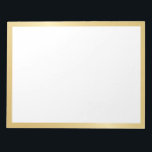 Blank Elegant Gold Notitieblok<br><div class="desc">Blanco Blocnote biedt witte lege ruimte met gouden rand.</div>