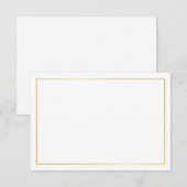 Blank Elegant Gold Wedding Advieskaart (Voorkant / Achterkant)