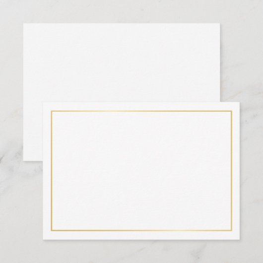 Blank Elegant Gold Wedding Advieskaart (Voorkant / Achterkant)
