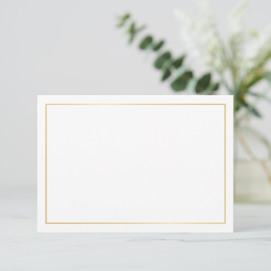 Blank Elegant Gold Wedding Advieskaart (Staand voorkant)