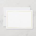 Blank Elegant Gold Wedding Advieskaart<br><div class="desc">Voeg een persoonlijke aanraking toe aan uw bruiloft met een elegante trouwraad en wenskaart. Deze advieskaart bevat witte lege ruimte met gouden rand. Ideaal voor bruiloft, baby shower, verjaardagsfeest, vrijgezellenfeest, bachelorette en alle speciale gelegenheden. Gelieve te merken op: De details van de folie worden gesimuleerd in het kunstwerk. Bij de...</div>