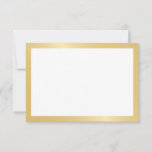 Blank Elegant Gold Wedding Advieskaart<br><div class="desc">Voeg een persoonlijke aanraking toe aan uw bruiloft met een elegante trouwraad en wenskaart. Deze advieskaart bevat witte lege ruimte met gouden rand. Ideaal voor bruiloft, baby shower, verjaardagsfeest, vrijgezellenfeest, bachelorette en alle speciale gelegenheden. Gelieve te merken op: De details van de folie worden gesimuleerd in het kunstwerk. Bij de...</div>