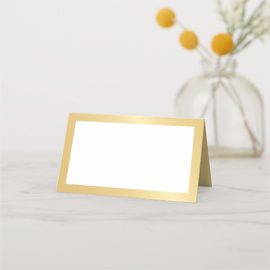 Blank Elegant Gold Wedding Plaatskaartje (Voorkant)