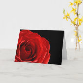 Blank Elegant Red Rose Wenskaart Kaart (Gele Bloem)