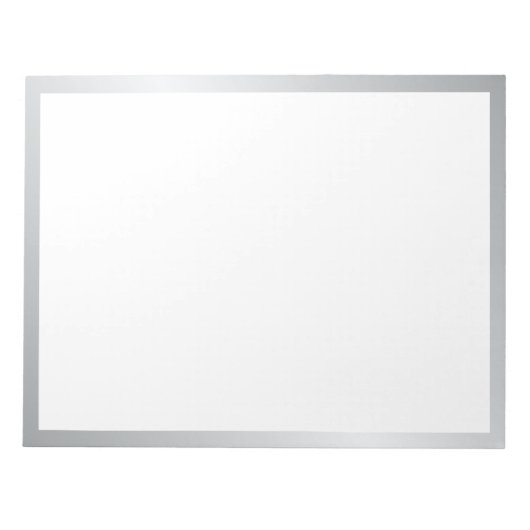 Blank Elegant Silver Notitieblok (Voorkant)