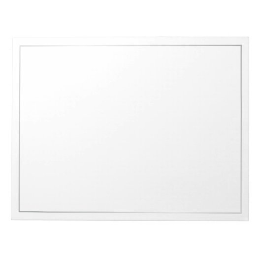 Blank Elegant Silver Notitieblok (Voorkant)