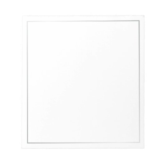 Blank Elegant Silver Notitieblok (Voorkant)