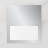Blank Elegant Zilveren Trouwplaats Kaart Plaatskaartje (Buitenkant ongevouwen)