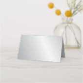 Blank Elegant Zilveren Trouwplaats Kaart Plaatskaartje (Achterkant)