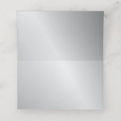 Blank Elegant Zilveren Trouwplaats Kaart Plaatskaartje (Binnenkant ongevouwen)