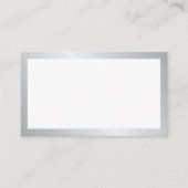 Blank Elegant Zilveren Trouwplaats Kaart Plaatskaartje (Voorkant)